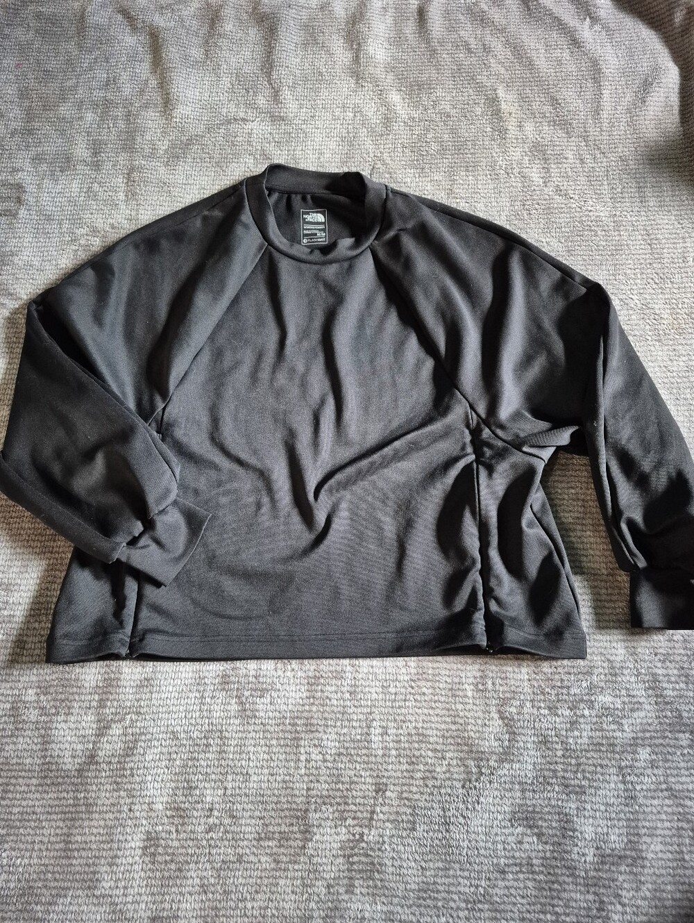 North Face FlashDry Pullover Women’s M Black Long Sleeve Shirt Zip Hem